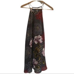 🐇 Everly Halter Floral Silky Summer Brunch Dressy Casual Dress Size Medium